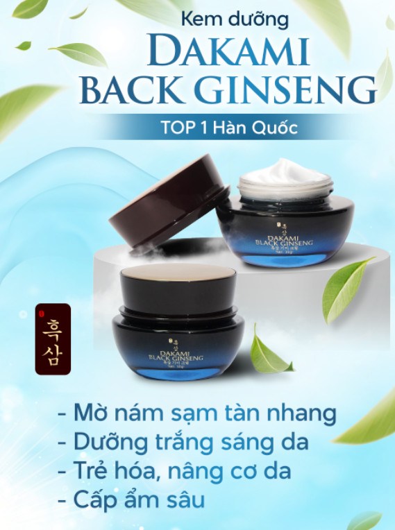 Kem Face Nám Nhân Sâm Đen Dakami Black Ginseng