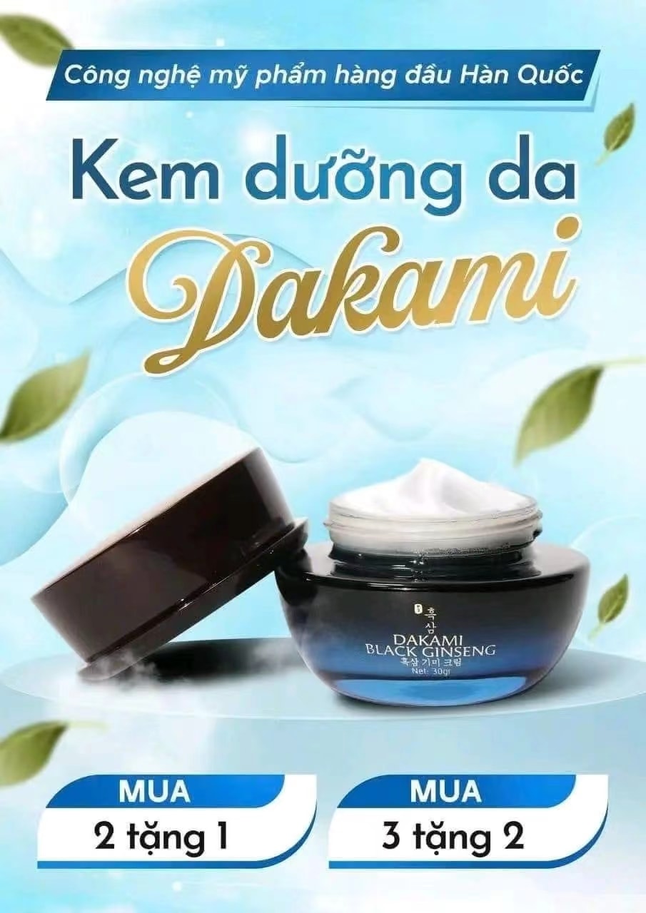 Kem Face Nám Nhân Sâm Đen Dakami Black Ginseng Kem Face Nám Nhân Sâm Đen Dakami Black Ginseng