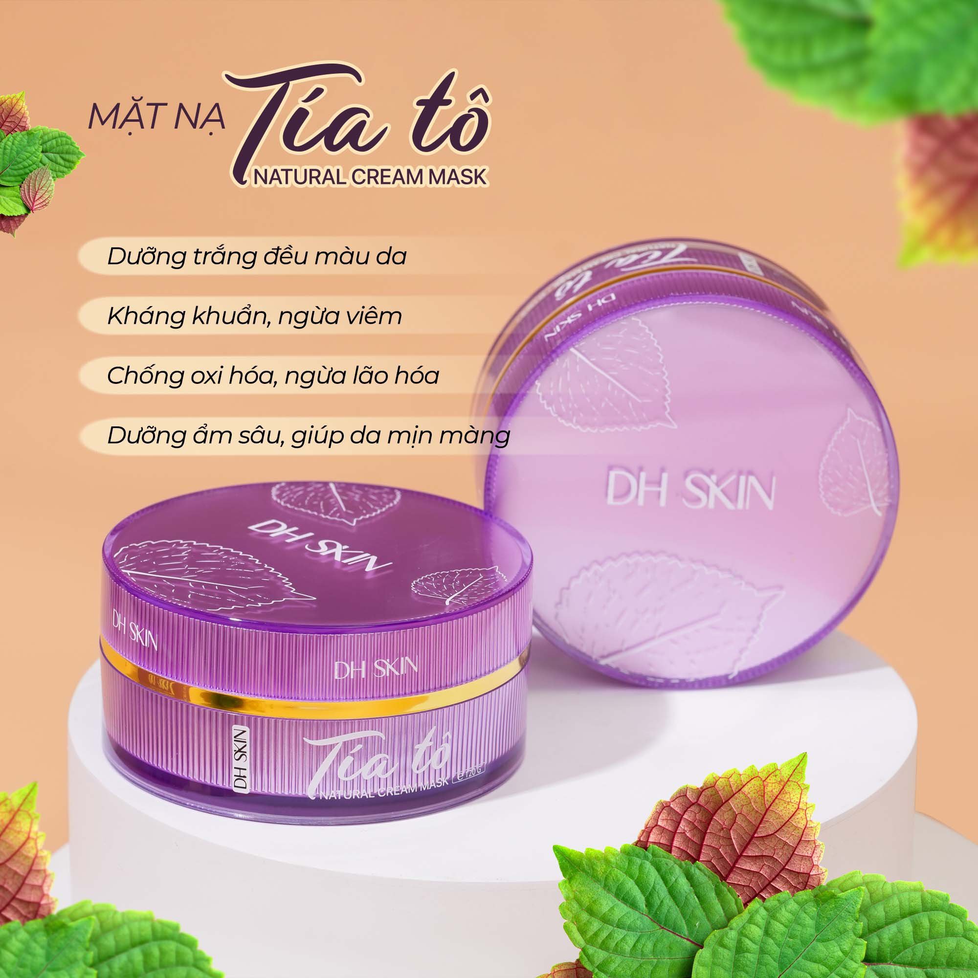 Mặt nạ Tía Tô giải cứu da mụn thâm nám