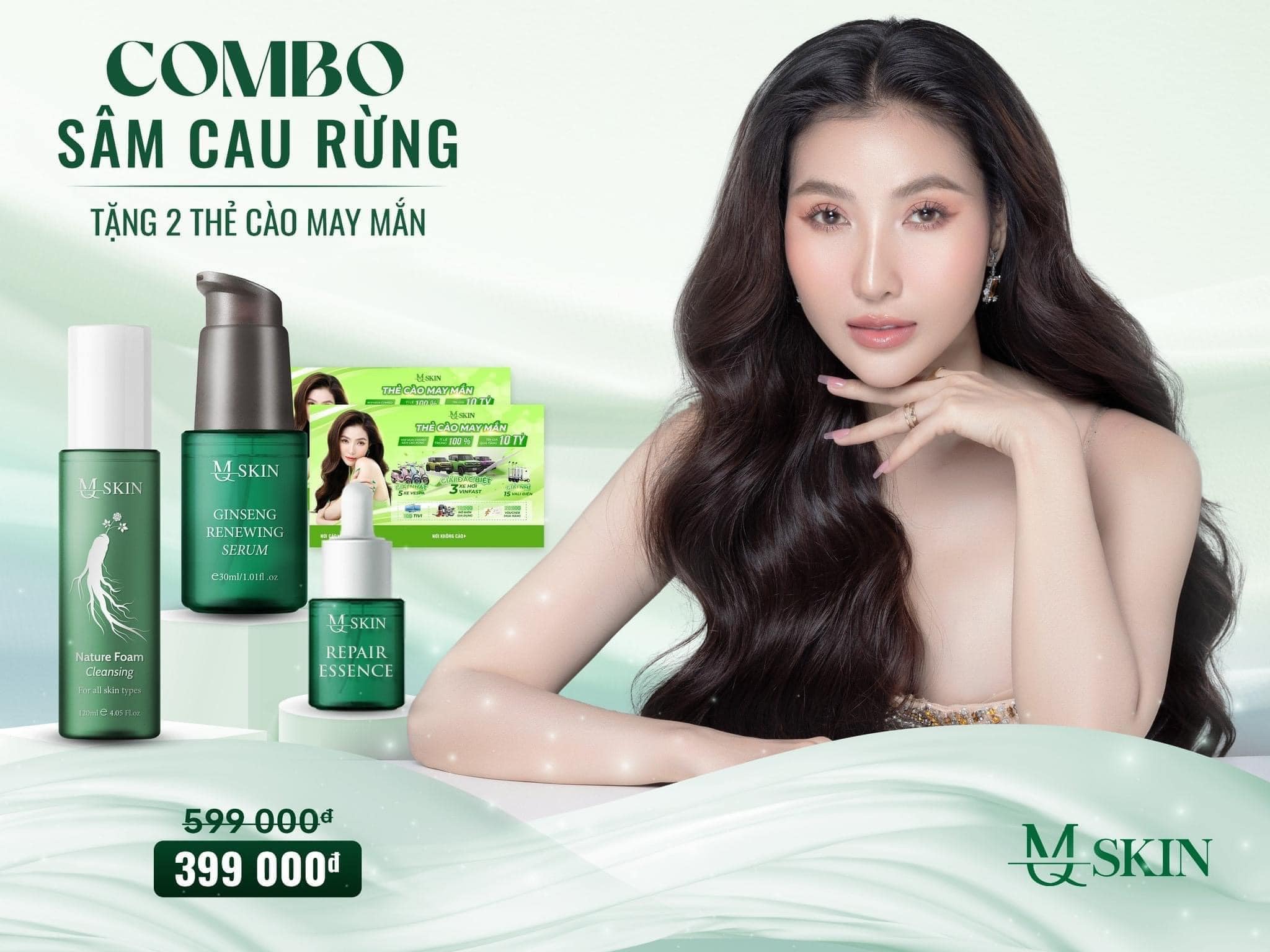 Combo Tái Tạo Sâm Cau Rừng MQ Skin Combo Tái Tạo Sâm Cau Rừng MQ Skin