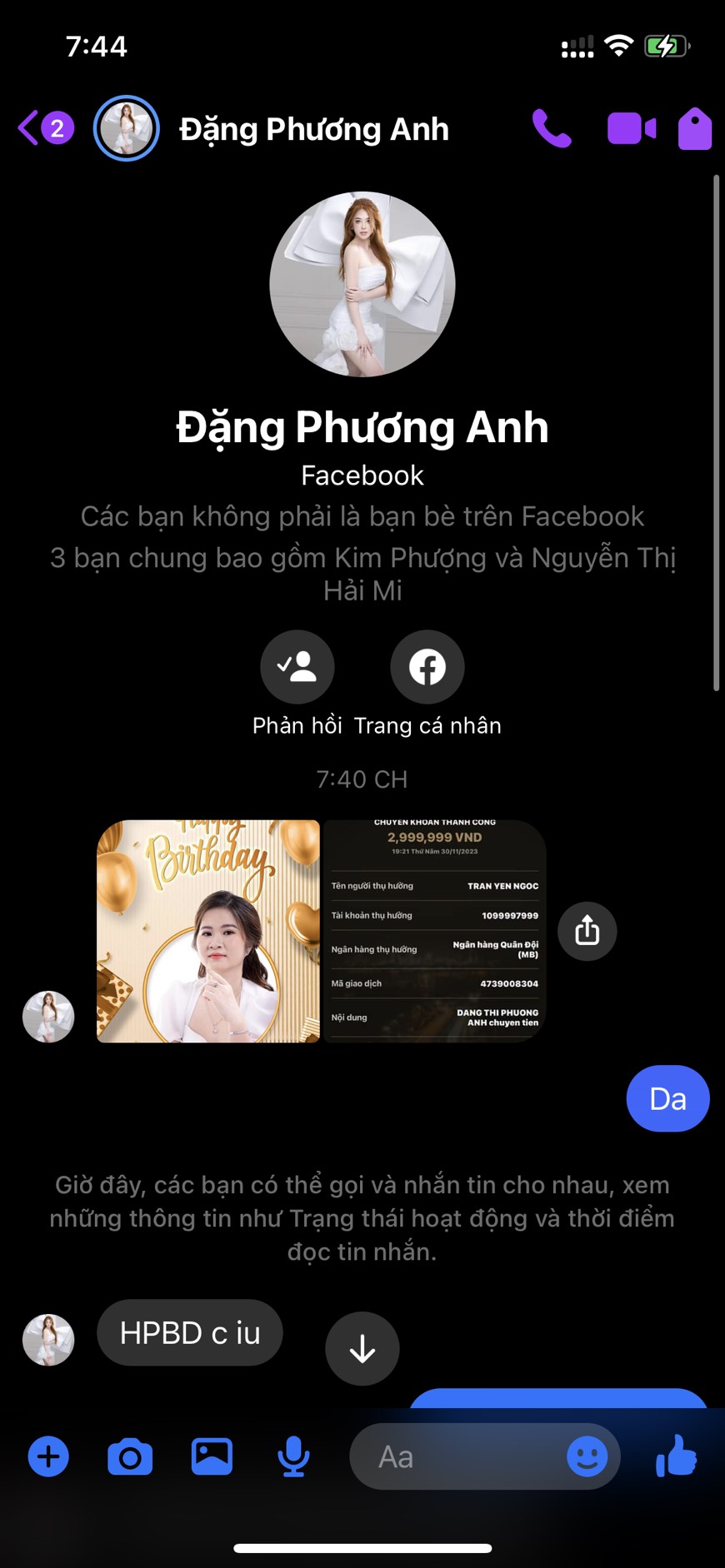 Sinh thần đầu tiên nhận quà từ Boss Đặng Phương Anh Sinh thần đầu tiên nhận quà từ Boss Đặng Phương Anh