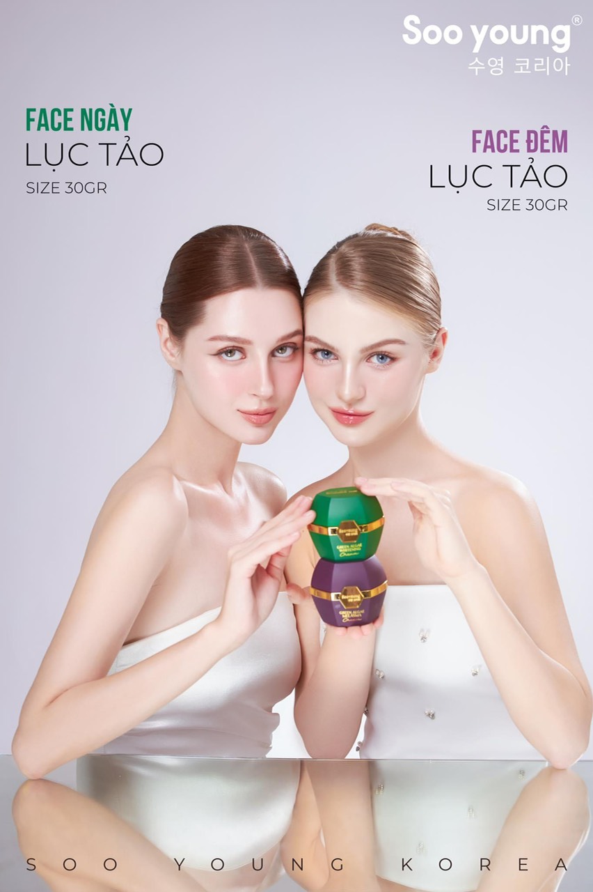 Dậy sóng với bộ đôi kem Face Lục Tảo Soo Young Korea