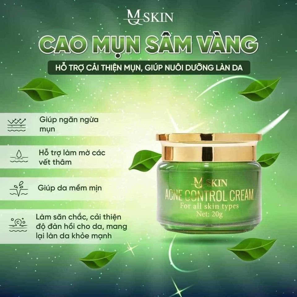 Combo Cao Mụn Sâm Vàng MQ Skin Combo Cao Mụn Sâm Vàng MQ Skin