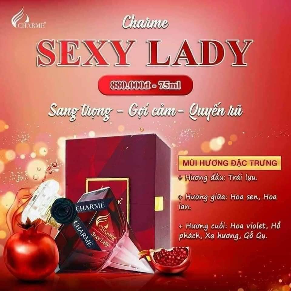 Nước Hoa Charme Sexy Lady 75ml Nữ Độ đỉnh và độ sang chảnh của em này thì khỏi phải bàn cải rồi Nước Hoa Charme Sexy Lady 75ml Nữ Độ đỉnh và độ sang chảnh của em này thì khỏi phải bàn cải rồi