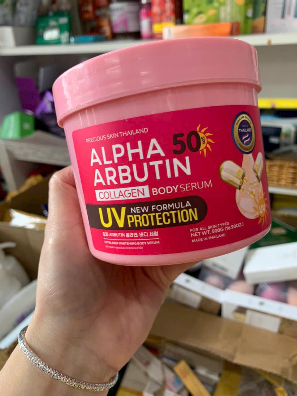 Kem kích trắng da chống nắng body Alpha Arbutin Thái Lan Kem kích trắng da chống nắng body Alpha Arbutin Thái Lan