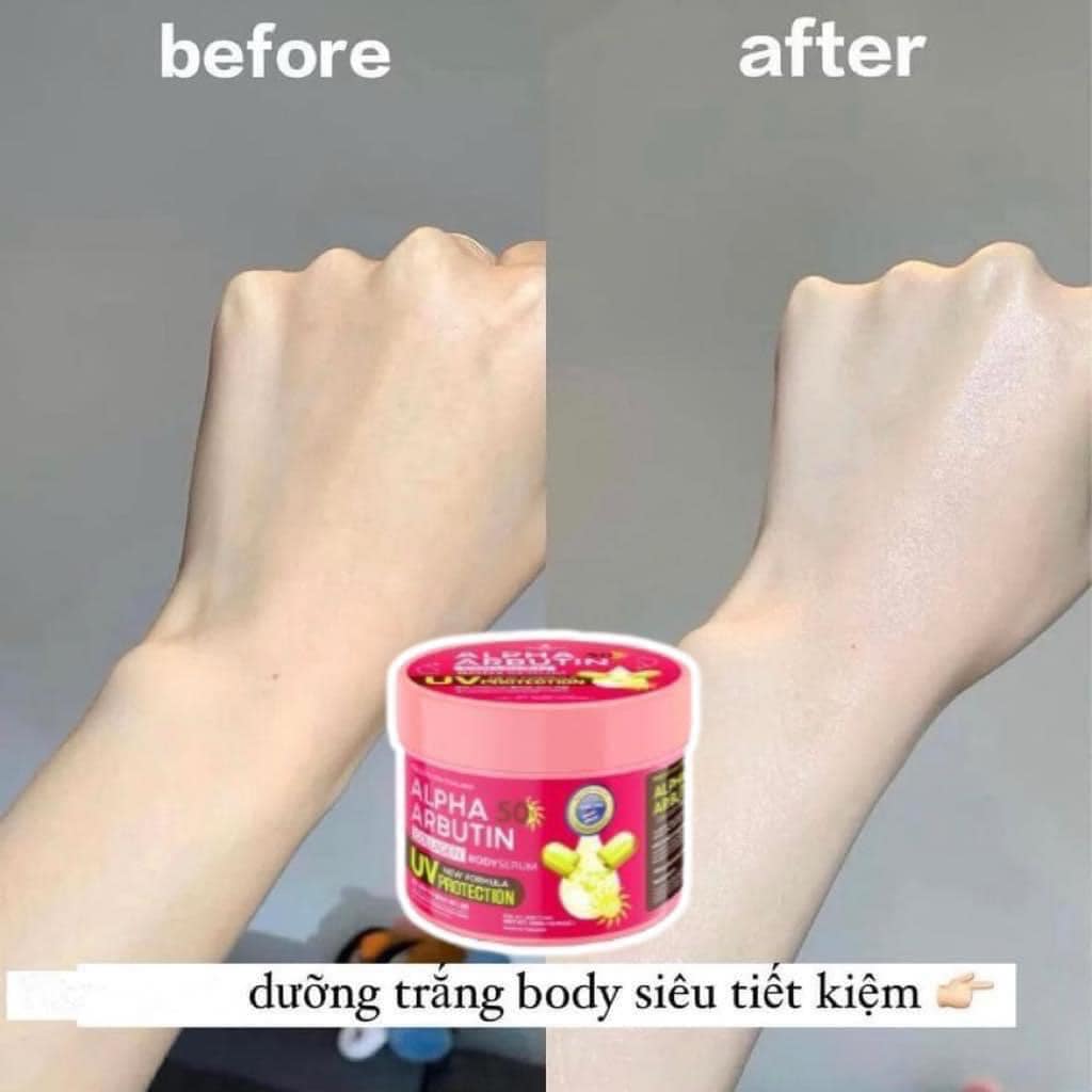 Kem kích trắng da chống nắng body Alpha Arbutin Thái Lan Kem kích trắng da chống nắng body Alpha Arbutin Thái Lan