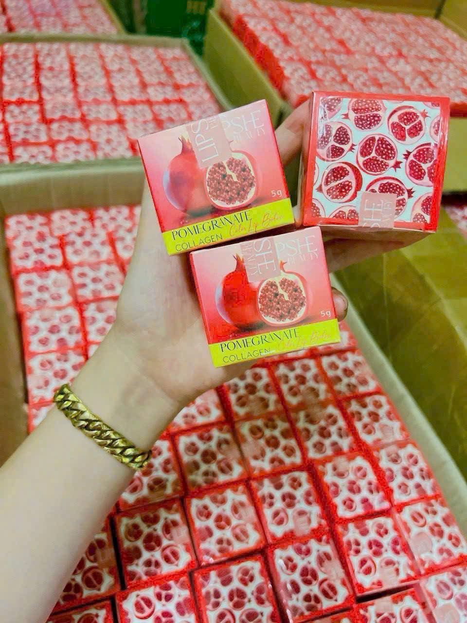 Dưỡng Hồng Môi Collagen Lựu Đỏ LIPSHE Beauty Dưỡng Hồng Môi Collagen Lựu Đỏ LIPSHE Beauty