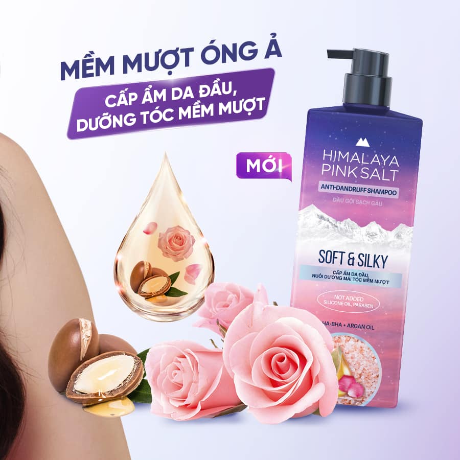 Dầu Gội Sạch Gàu Muối Hồng Himalaya Soft Silky Hàn Quốc Dầu Gội Sạch Gàu Muối Hồng Himalaya Soft Silky Hàn Quốc