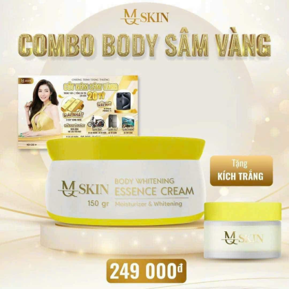 Kem Body Sâm Vàng MQ Skin Essence Cream (Tặng Kích Trắng) Kem Body Sâm Vàng MQ Skin Essence Cream (Tặng Kích Trắng)