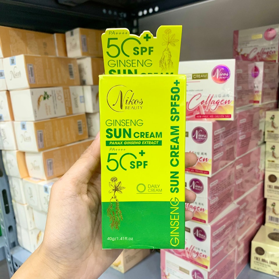 Kem Chống Nắng Nhân Sâm Thanh Nhi Nikos Beauty Phiên Bản Mới 40g Kem Chống Nắng Nhân Sâm Thanh Nhi Nikos Beauty Phiên Bản Mới 40g