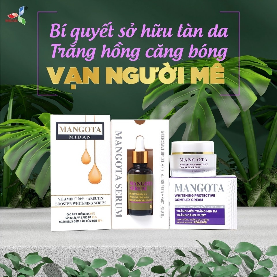 Combo dưỡnɡ Trắng Serum Mangota và Kem Face Mangota Tím Combo dưỡnɡ Trắng Serum Mangota và Kem Face Mangota Tím