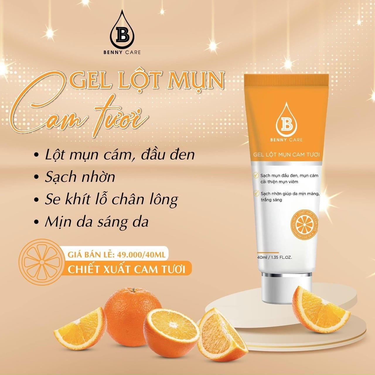 Gel Lột Mụn Cam Tươi MD Beauty Benny Care Gel Lột Mụn Cam Tươi MD Beauty Benny Care