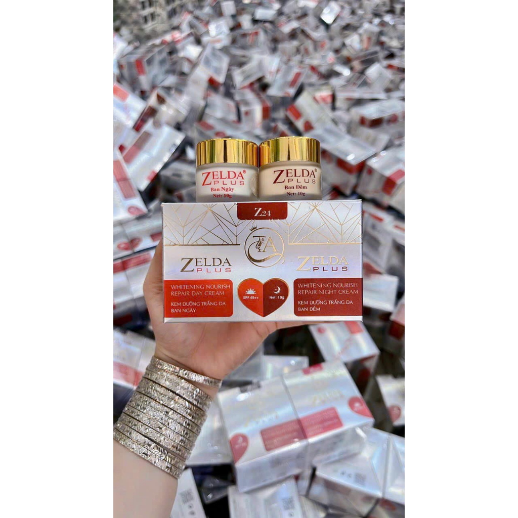 Combo Kem Face Zelda Plus Mini Dưỡng Trắng Da Ngày Đêm