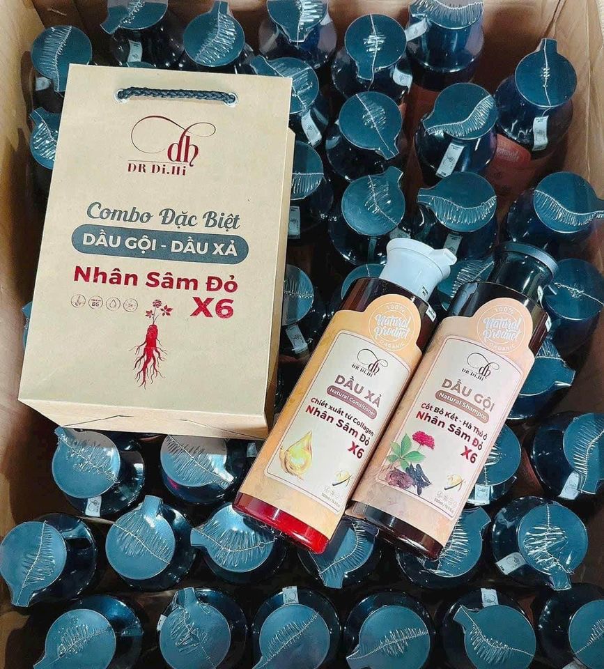Combo gội xả Collagen Nhân sâm đỏ X6 Dr Di hi chính hãng Combo gội xả Collagen Nhân sâm đỏ X6 Dr Di hi chính hãng