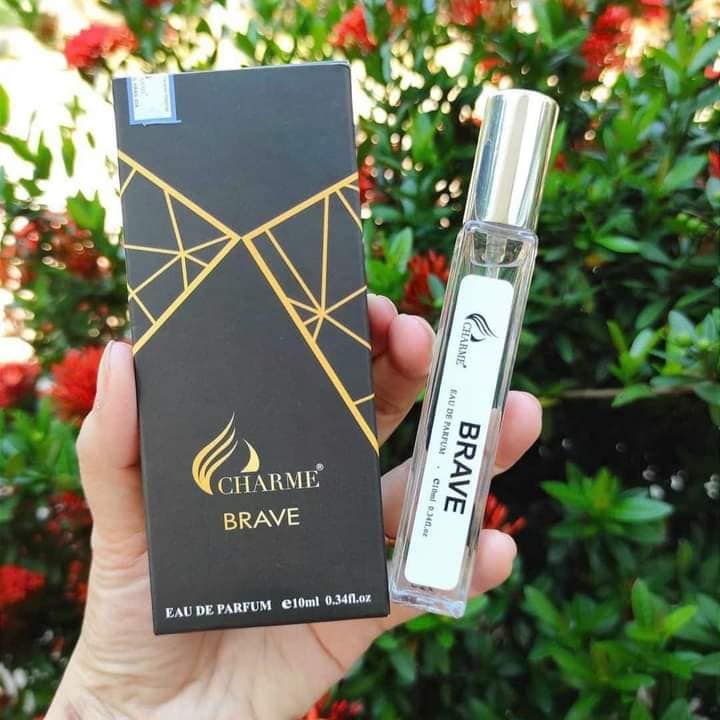 Nước hoa nam Charme Brave Mini 10ml chính hãng nhỏ xinh bỏ túi thơm dai 7h đến 12h