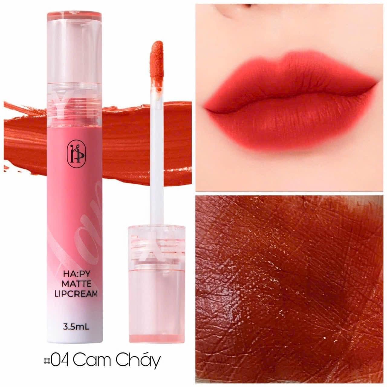 Son Kem Lì Hapy Matte LipCream Mẫu Mới Siêu Mịn Lì Chống Lem Chống Trôi Son Kem Lì Hapy Matte LipCream Mẫu Mới Siêu Mịn Lì Chống Lem Chống Trôi