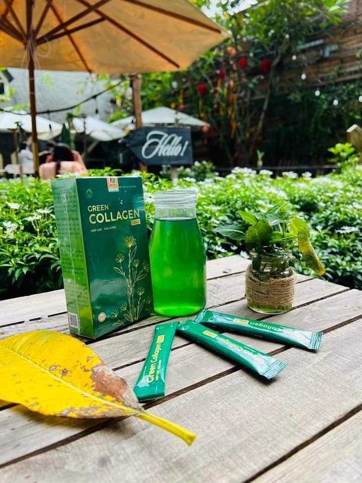 Diệp Lục Collagen Gold Hộp Lớn 30 Gói Green Family Diệp Lục Collagen Gold Hộp Lớn 30 Gói Green Family