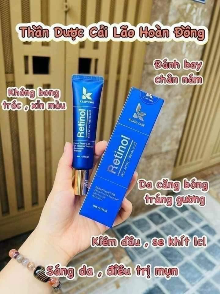 Kem Face Dưỡng Retinol K Lady Care Làm mờ thâm nám cải thiện vùng da không đều màu dưỡng da sáng hồng từ bên trong Kem Face Dưỡng Retinol K Lady Care Làm mờ thâm nám cải thiện vùng da không đều màu dưỡng da sáng hồng từ bên trong