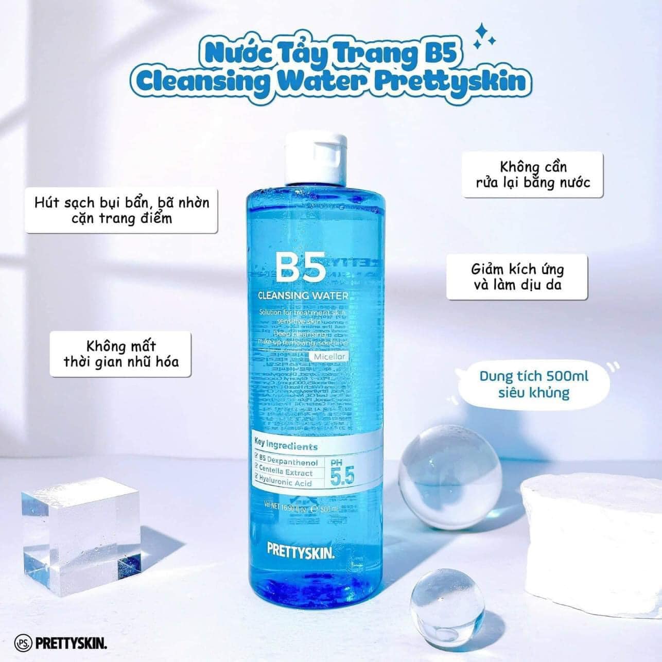 Nước Tẩy Trang B5 PrettySkin 500ml Nước Tẩy Trang B5 PrettySkin 500ml