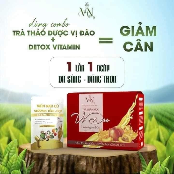 Trà Giảm Cân Vị Đào Mỹ Phẩm Đông Anh (Tặng Detox) Trà Giảm Cân Vị Đào Mỹ Phẩm Đông Anh (Tặng Detox)