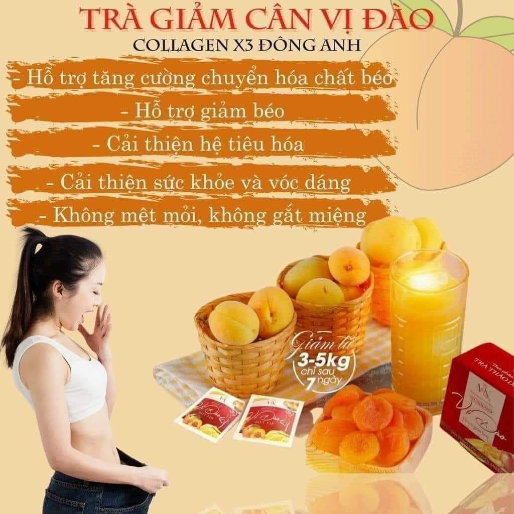 Trà Giảm Cân Vị Đào Mỹ Phẩm Đông Anh (Tặng Detox)