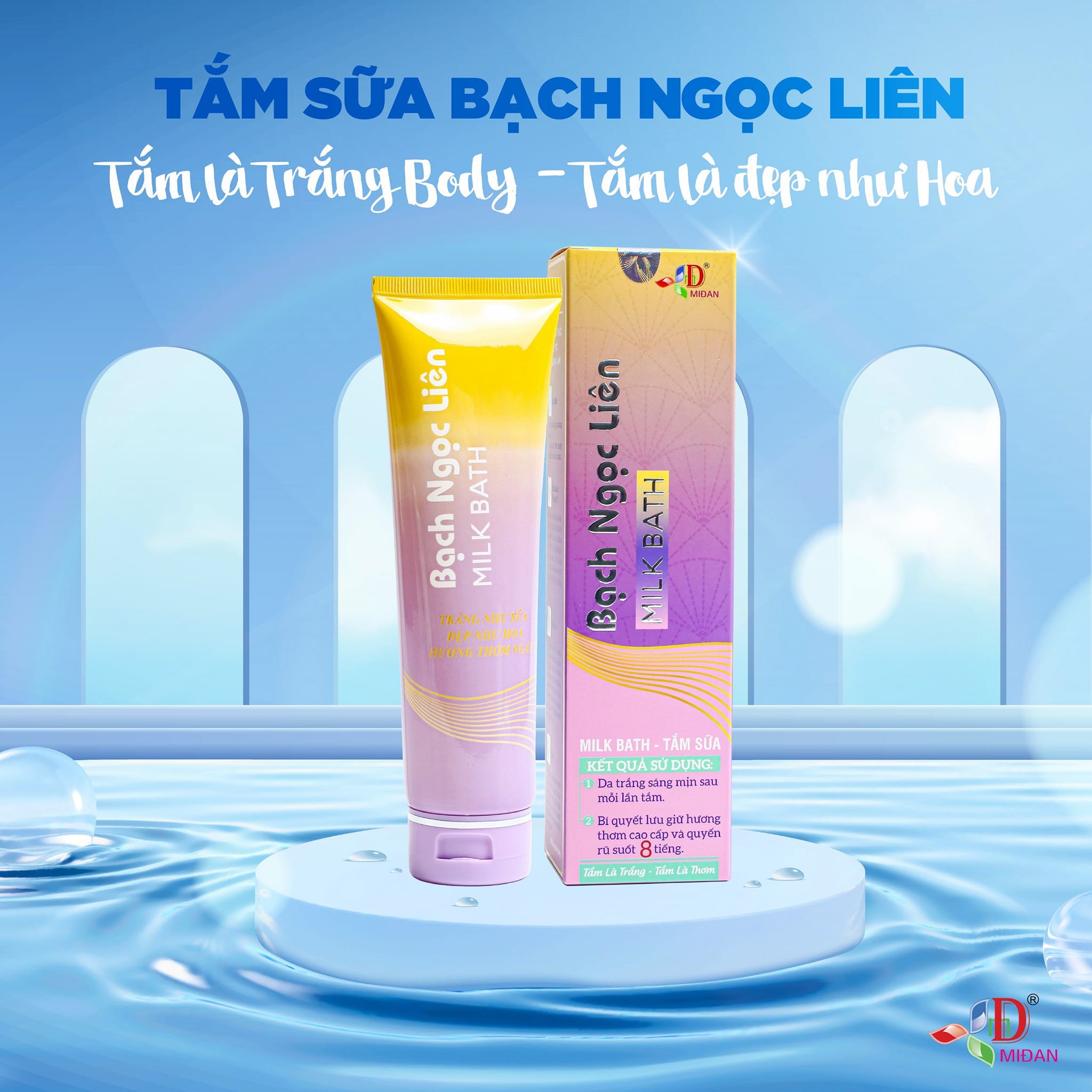 Tắm sữa Milk Bath Bạch Ngọc Liên Dưỡng Trắng Da Lưu Hương Thơm Cao Cấp 160g Tắm sữa Milk Bath Bạch Ngọc Liên Dưỡng Trắng Da Lưu Hương Thơm Cao Cấp 160g