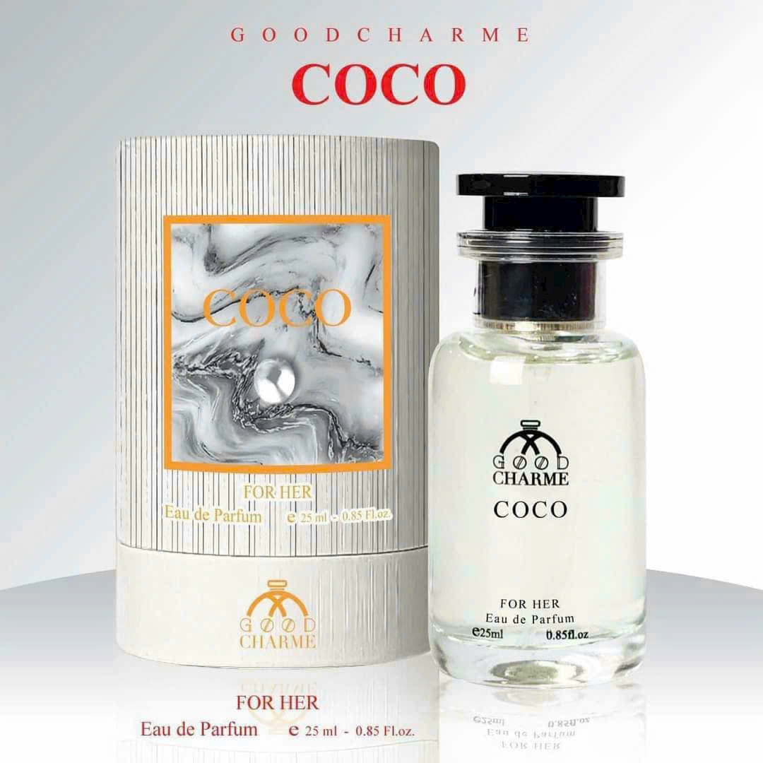 Nước hoa Cao cấp Good Charme CoCo trắng 25ml Mùi hương quyến rũ. Nước hoa Cao cấp Good Charme CoCo trắng 25ml Mùi hương quyến rũ.