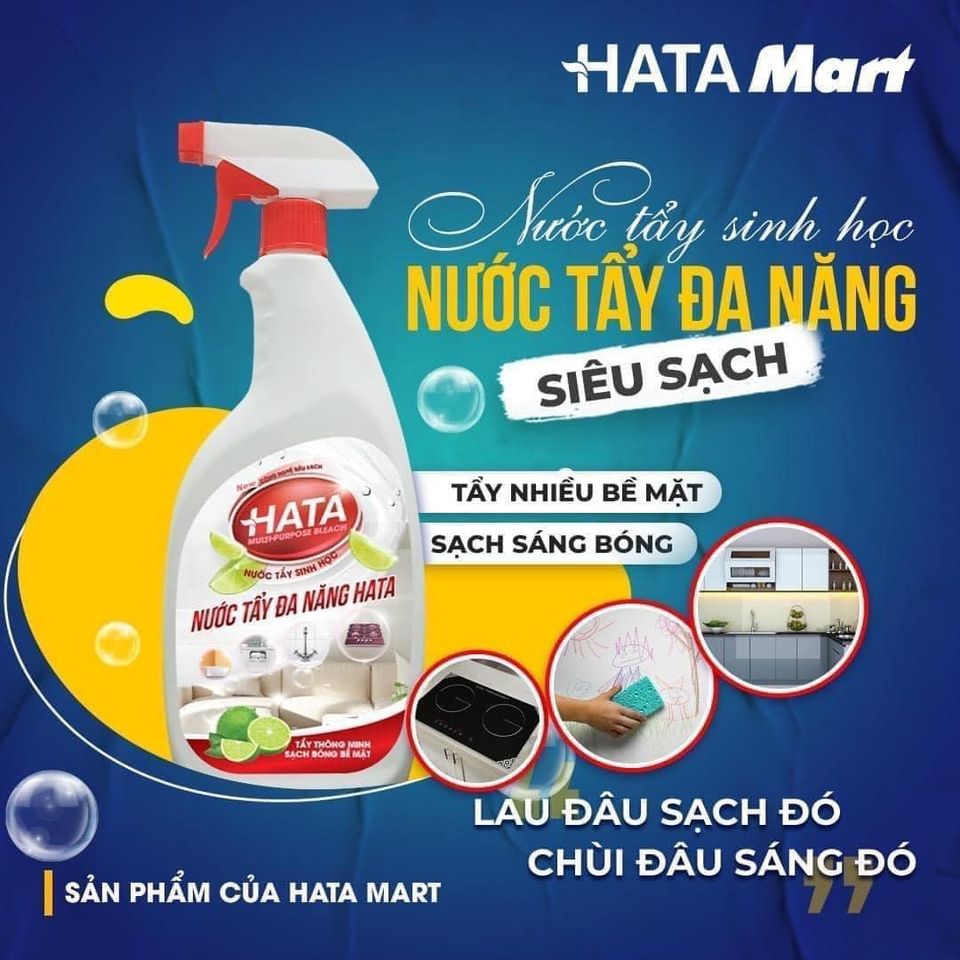 Combo 2 Chai Nước Tẩy Đa Năng Hata Combo 2 Chai Nước Tẩy Đa Năng Hata
