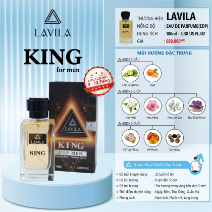 Nước Hoa Nam Lavila King 100ml