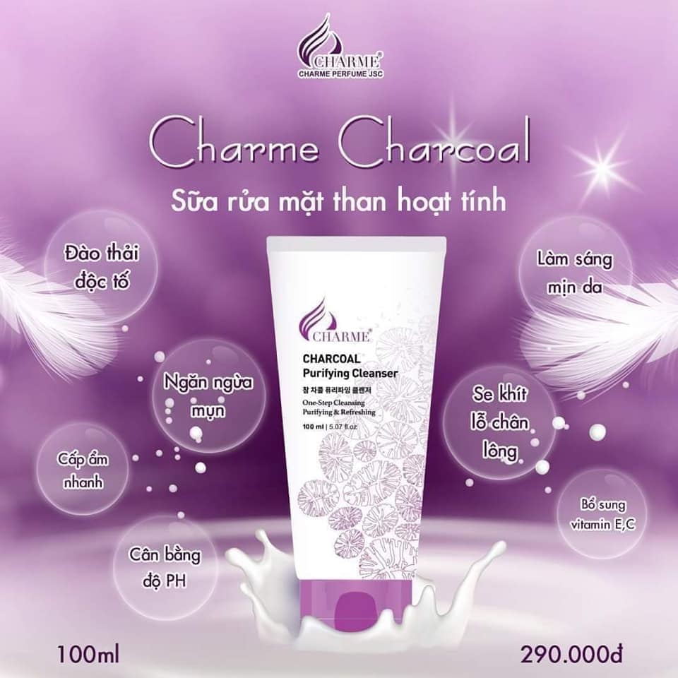 Trải nghiệm Sữa Rửa Mặt Than Hoạt Tính Charme Charcoal Purifying Cleanser này Chắc chắn bạn sẽ xuýt xoa ngay từ những lần dùng đầu tiên Trải nghiệm Sữa Rửa Mặt Than Hoạt Tính Charme Charcoal Purifying Cleanser này Chắc chắn bạn sẽ xuýt xoa ngay từ những lần dùng đầu tiên