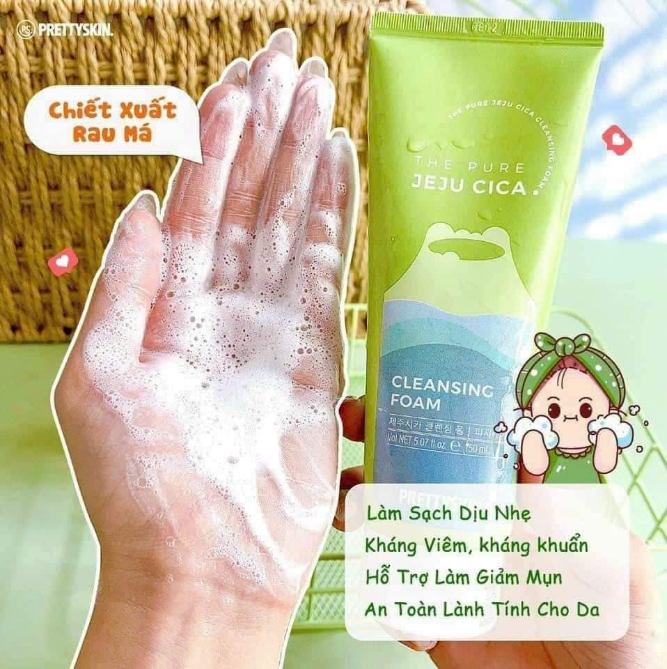 Sữa rửa mặt rau má Jeju Cica sản phẩm nổi tiếng ở Hàn Quốc được các tín đồ mê làm đẹp lựa chọn Sữa rửa mặt rau má Jeju Cica sản phẩm nổi tiếng ở Hàn Quốc được các tín đồ mê làm đẹp lựa chọn
