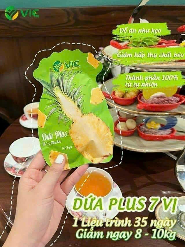Kẹo Dứa Giảm Cân VIC Plus 7 Viên Kẹo Dứa Giảm Cân VIC Plus 7 Viên