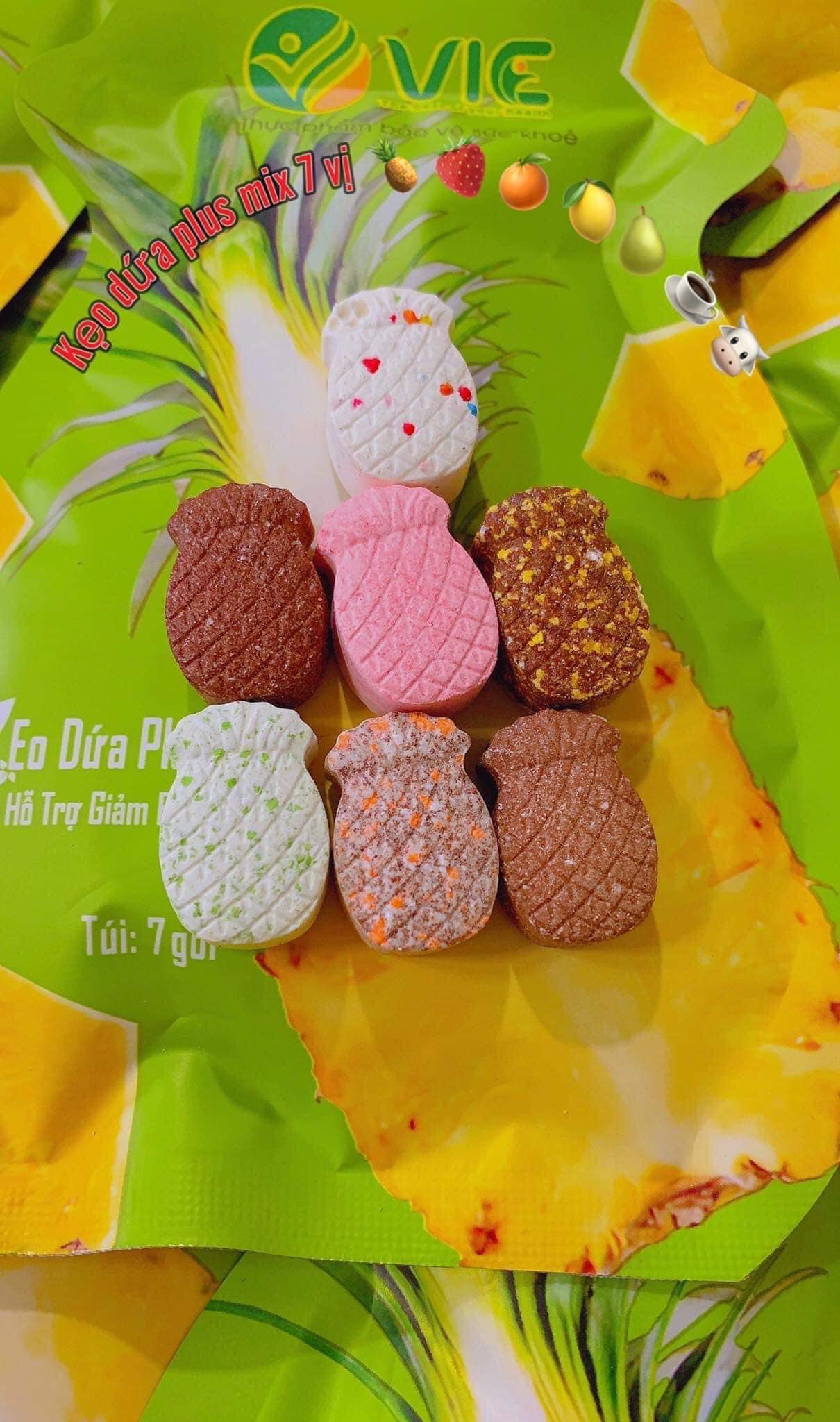 Kẹo Dứa Giảm Cân VIC Plus 7 Viên Kẹo Dứa Giảm Cân VIC Plus 7 Viên