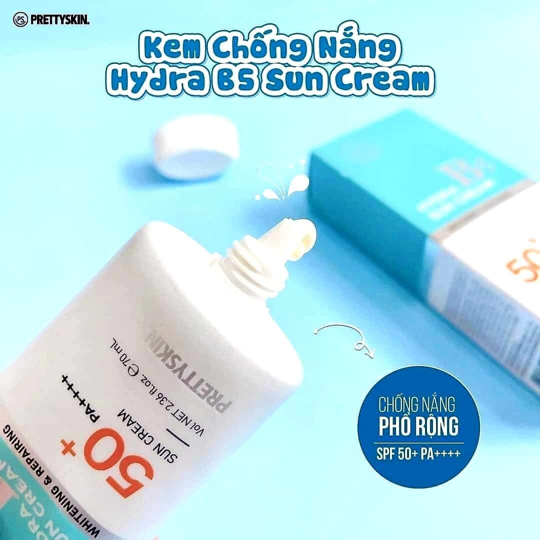 Kem Chống Nắng B5 PrettySkin dành riêng cho da nhạy cảm không gây dị ứng không chứa hương liệu Kem Chống Nắng B5 PrettySkin dành riêng cho da nhạy cảm không gây dị ứng không chứa hương liệu