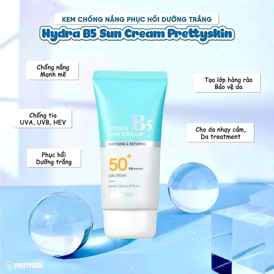 Kem Chống Nắng B5 PrettySkin dành riêng cho da nhạy cảm không gây dị ứng không chứa hương liệu Kem Chống Nắng B5 PrettySkin dành riêng cho da nhạy cảm không gây dị ứng không chứa hương liệu