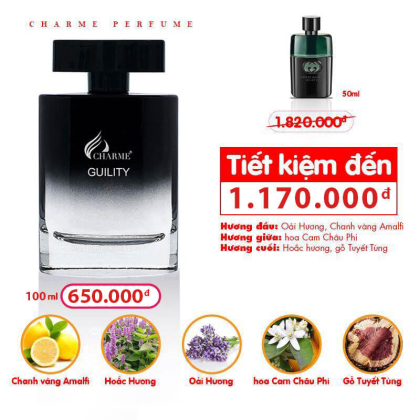 Nước Hoa Nam Charme Guility 100ml Nước Hoa Nam Charme Guility 100ml