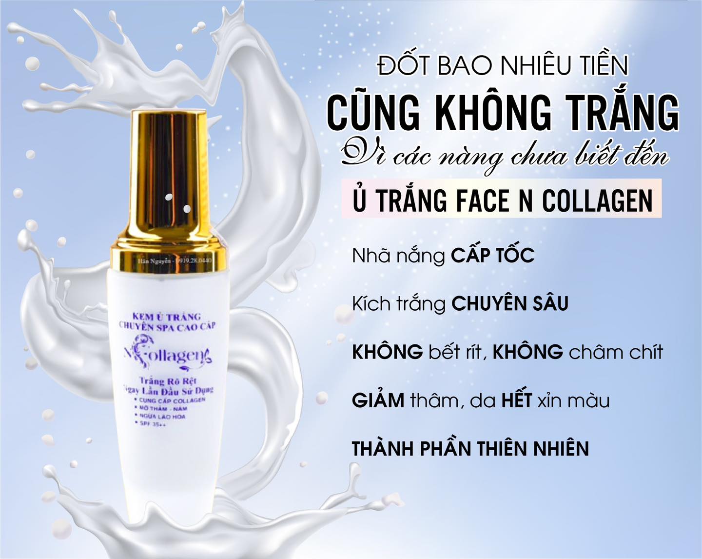 Kem Ủ Trắng Face N Collagen Chuyên Spa Cao Cấp Kem Ủ Trắng Face N Collagen Chuyên Spa Cao Cấp