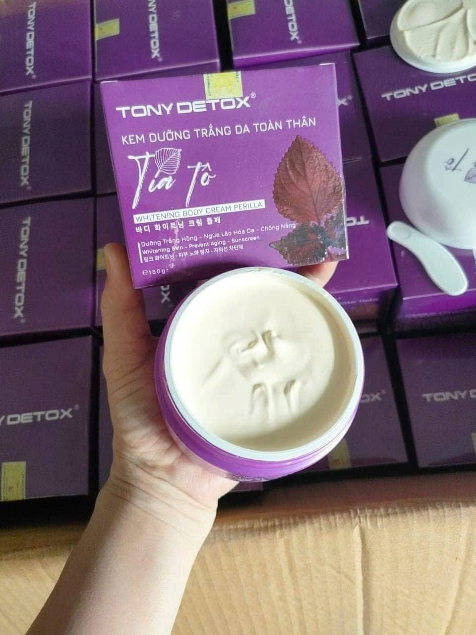 Kem Body Tía Tô Tony Detox Dưỡng Trắng Da Toàn Thân Kem Body Tía Tô Tony Detox Dưỡng Trắng Da Toàn Thân