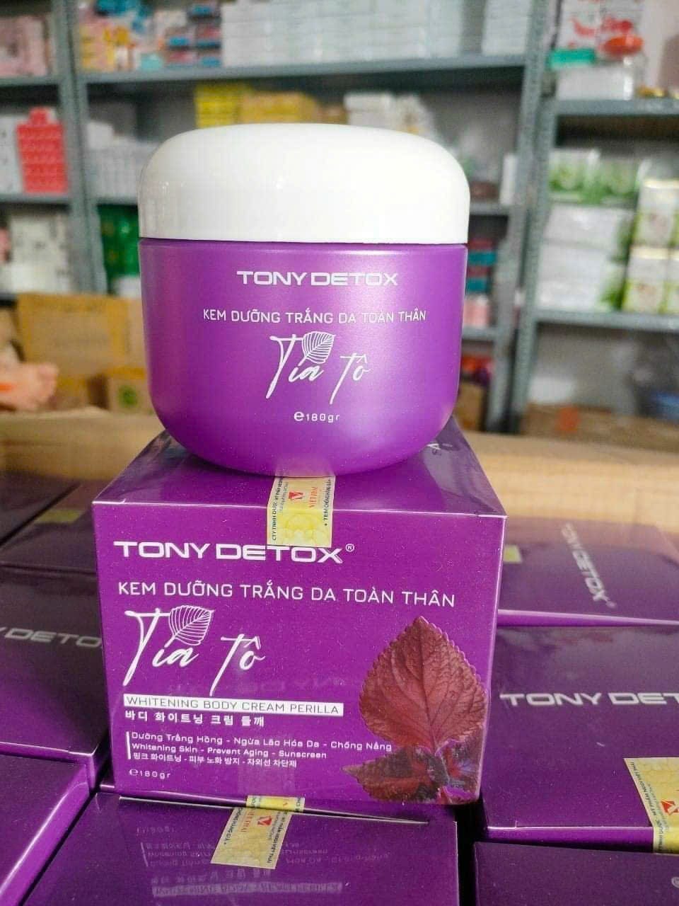 Kem Body Tía Tô Tony Detox Dưỡng Trắng Da Toàn Thân Kem Body Tía Tô Tony Detox Dưỡng Trắng Da Toàn Thân