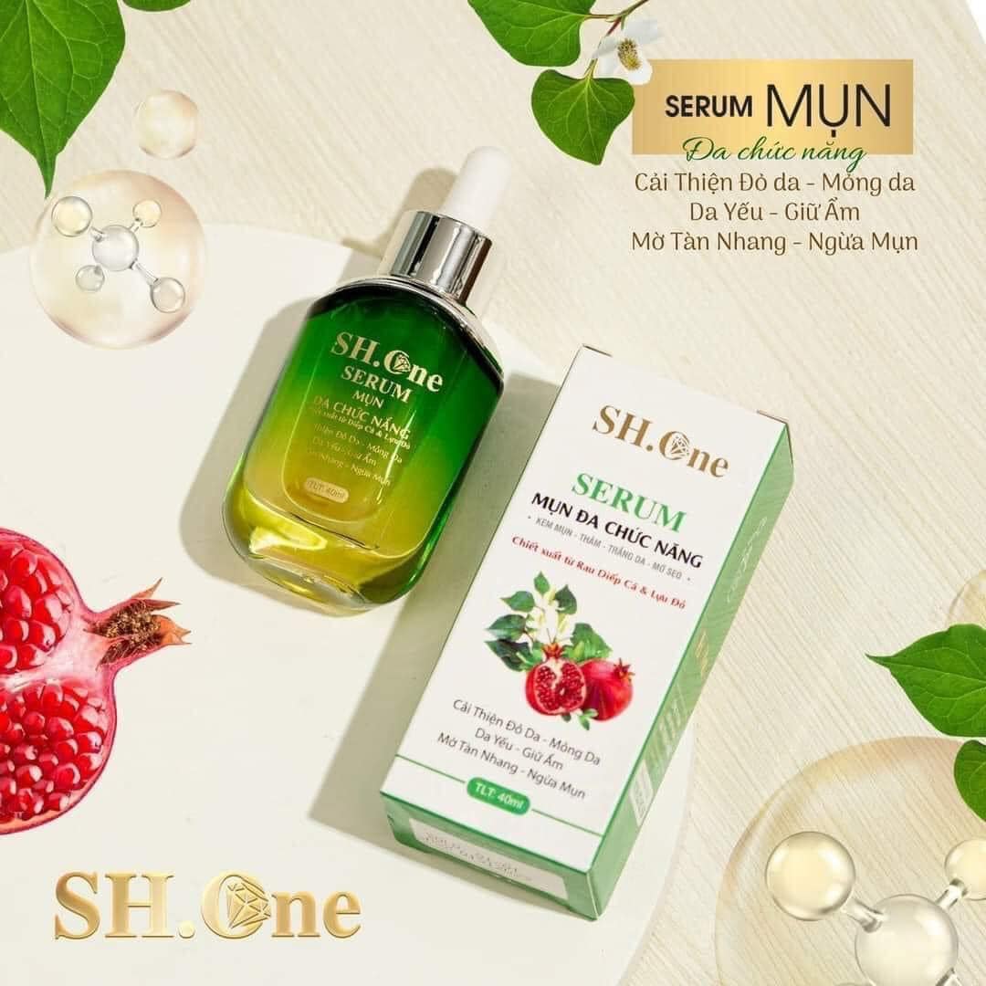 Serum Diếp Cá Lựu Đỏ SH.One Đa Chức Năng giúp phục hồi tái tạo da Ngừa Mụn Thâm
