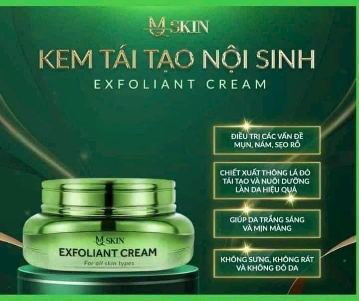 Kem Face Tái Tạo Nội Sinh Exfoliant Cream MQ Skin Tặng Kem Dưỡng HA Kem Face Tái Tạo Nội Sinh Exfoliant Cream MQ Skin Tặng Kem Dưỡng HA