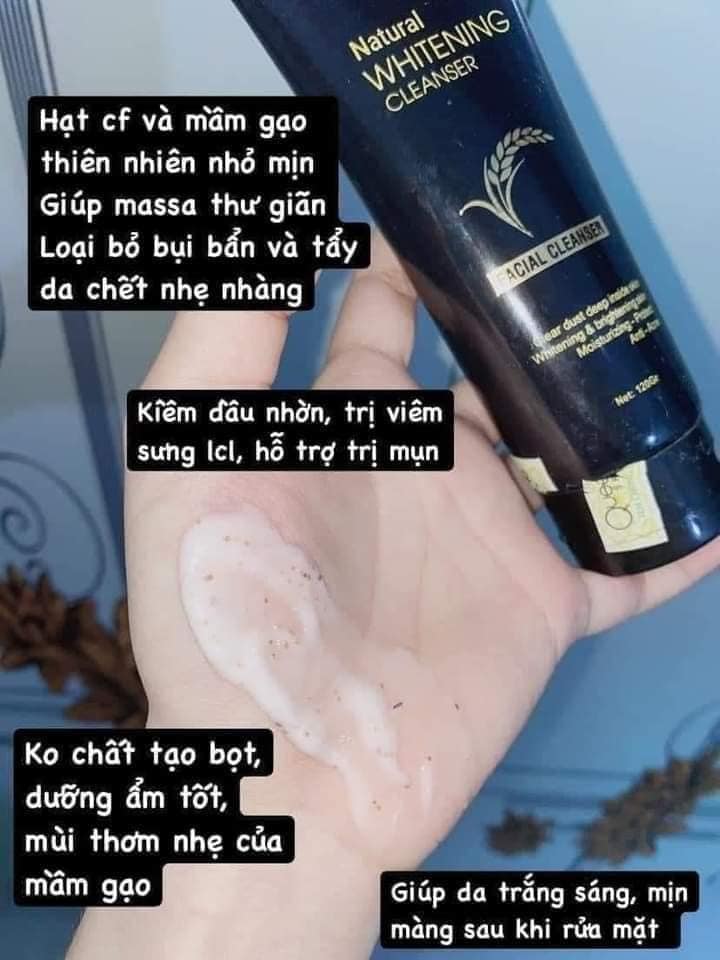 Sữa Rửa Mặt Mầm Gạo Queenie Skin Natural Whitening Cleanser nền tảng cho làn da không tuổi Sữa Rửa Mặt Mầm Gạo Queenie Skin Natural Whitening Cleanser nền tảng cho làn da không tuổi