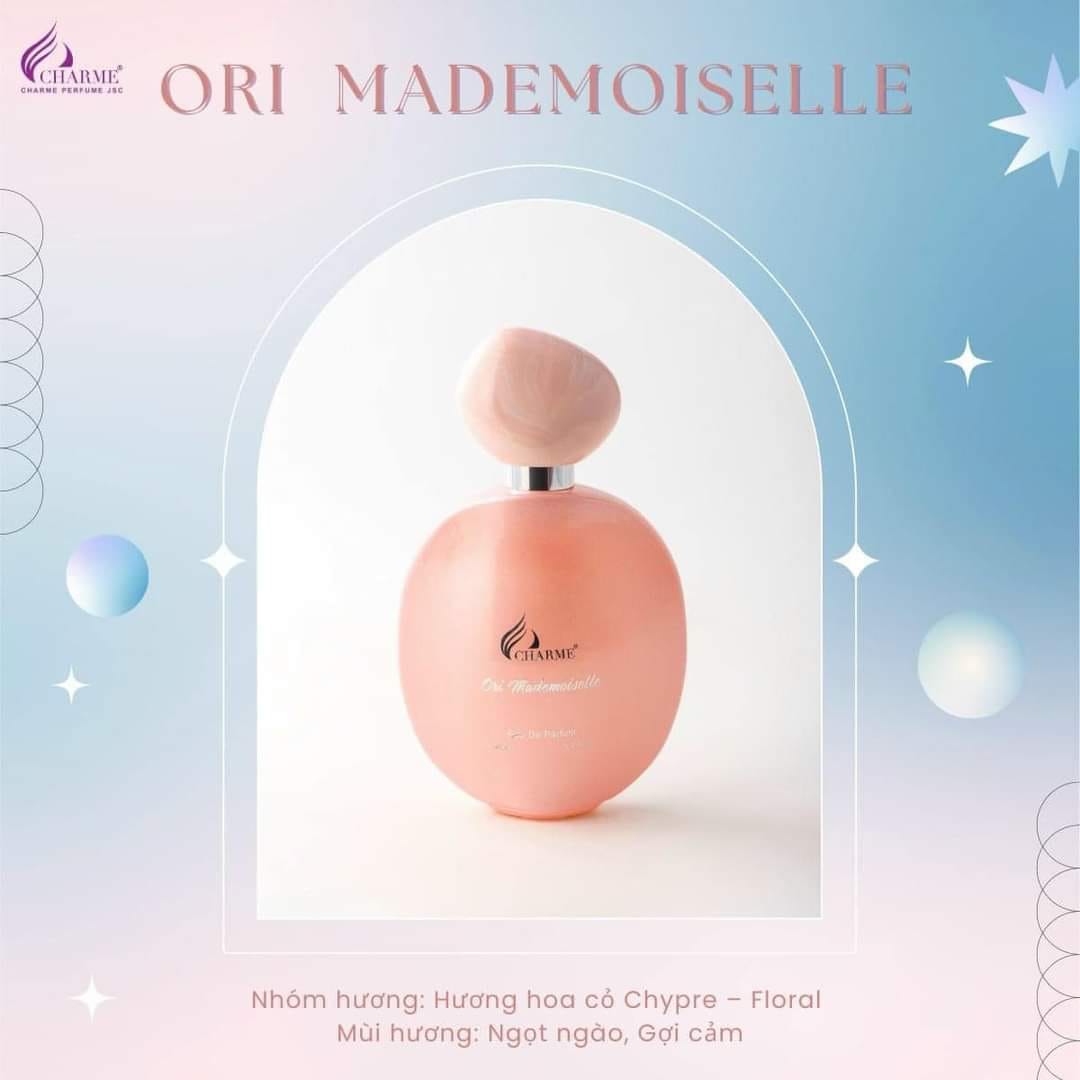 Charme Ori Mademoiselle mẫu mới 50ml Đây là dòng nước hoa dành cho nữ với hương thơm nhẹ nhàng Charme Ori Mademoiselle mẫu mới 50ml Đây là dòng nước hoa dành cho nữ với hương thơm nhẹ nhàng