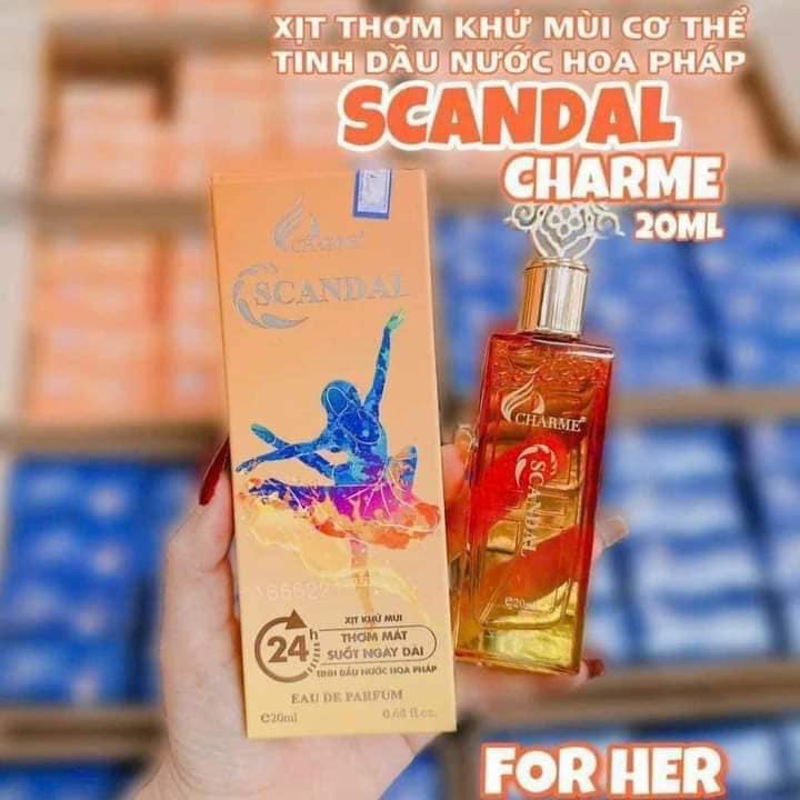 Xịt khử mùi hương nước hoa nữ Charme Scandal 20m Xịt khử mùi hương nước hoa nữ Charme Scandal 20m