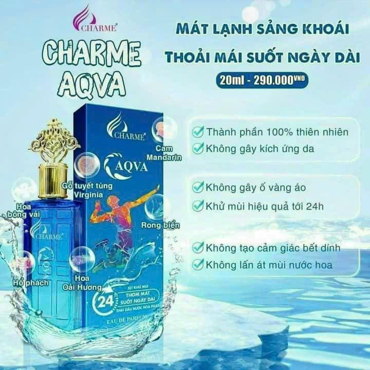 Xịt Khử Mùi Charme Aqva 20ml Xịt Khử Mùi Charme Aqva 20ml