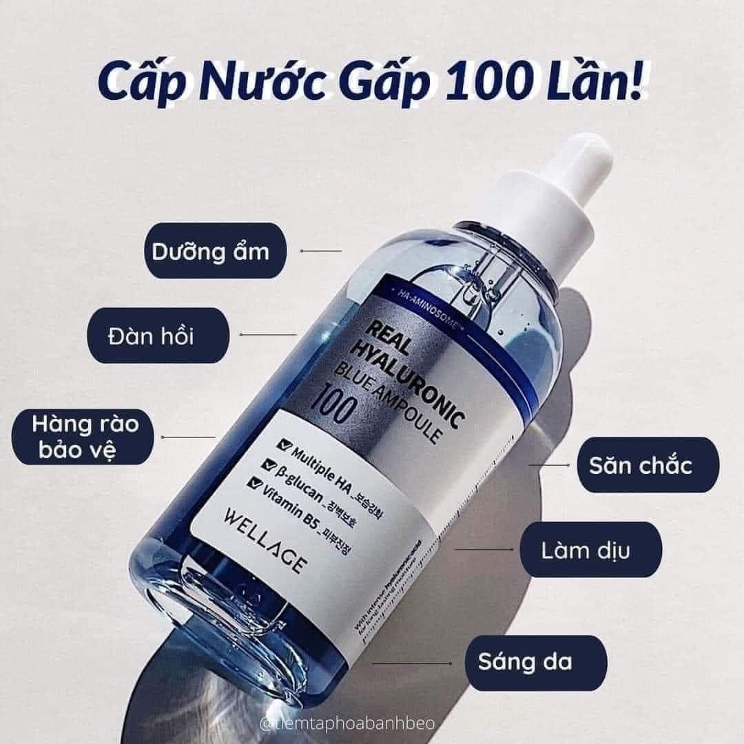 Serum Wellage Real Hyaluronic Blue B5 giúp làm dịu da giúp da khoẻ hơn Serum Wellage Real Hyaluronic Blue B5 giúp làm dịu da giúp da khoẻ hơn