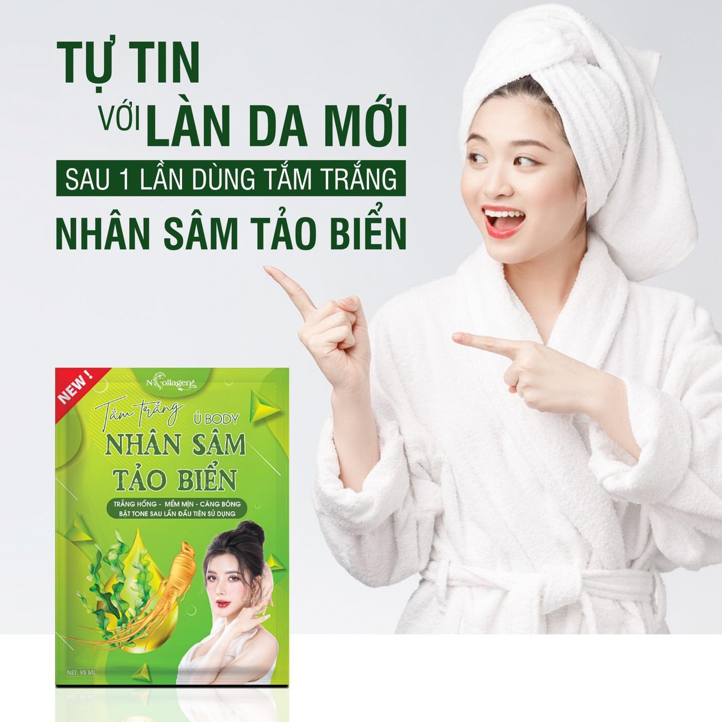 Trắng hơn kem trộn nhưng an toàn chuẩn khoa học đó chính là lời cam kết của Ncollagen