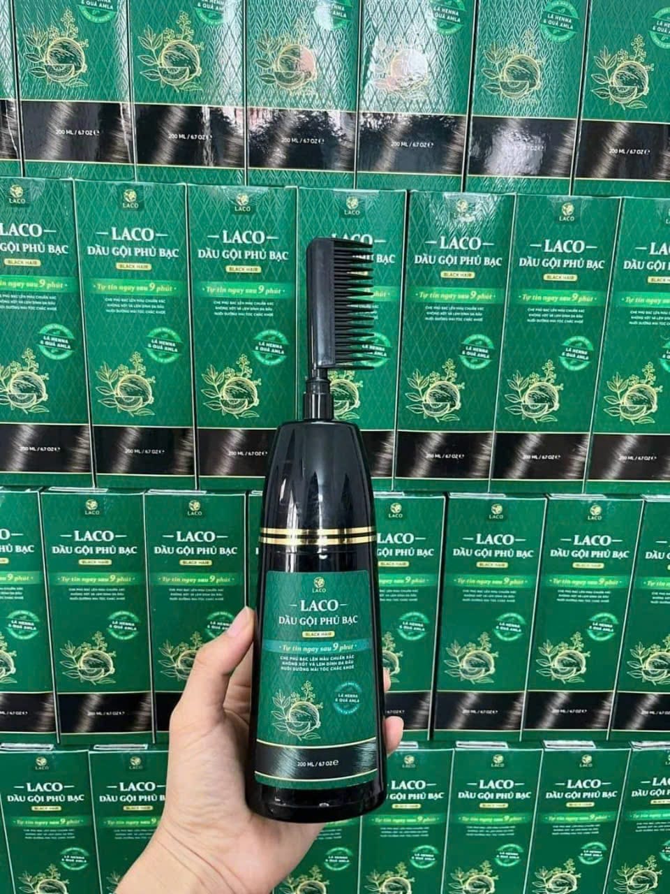 Dầu Gội Phủ Bạc Laco Làm tóc đen tự nhiên bóng đẹp và khỏe tóc Dầu Gội Phủ Bạc Laco Làm tóc đen tự nhiên bóng đẹp và khỏe tóc