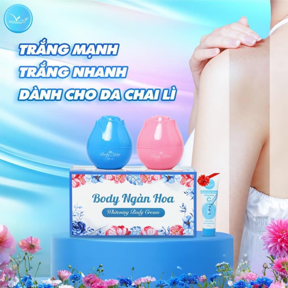 Dưỡng trắng da nhưng sợ bắt nắng thử ngay Kem Body Ngàn Hoa Vip White