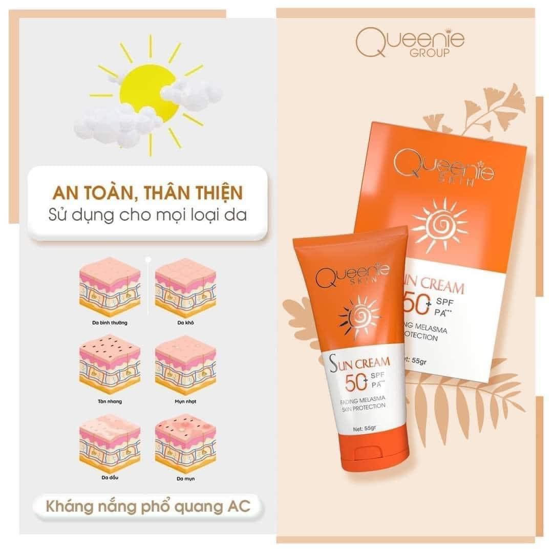 6 lý do bạn nên chọn Kem Chống Nắng Phổ Quang AC Queenie Skin